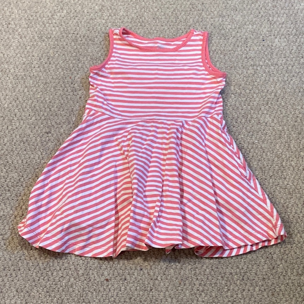 Primary.com Pink and White Candy Stripe Dress size 3
